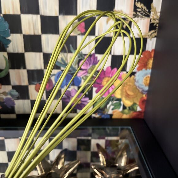 MacKenzie-Childs Flower Market Whisk Utensil Green Silicone - Picture 2 of 8